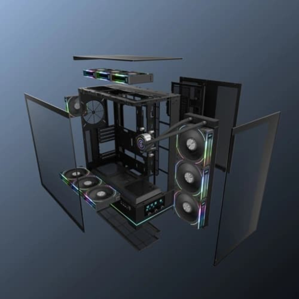 DAWG Y 990 ARGB EATX Mid Tower Cabinet (Black)