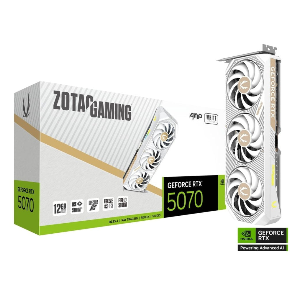 ZOTAC GAMING GeForce RTX 5070 AMP White Editon 12GB Nvidia Graphic Card