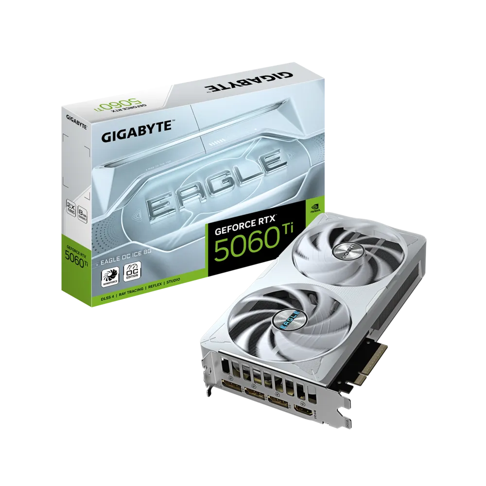 GIGABYTE GeForce RTX 5060 Ti Eagle OC Ice 8GB White Nvidia Graphic Card