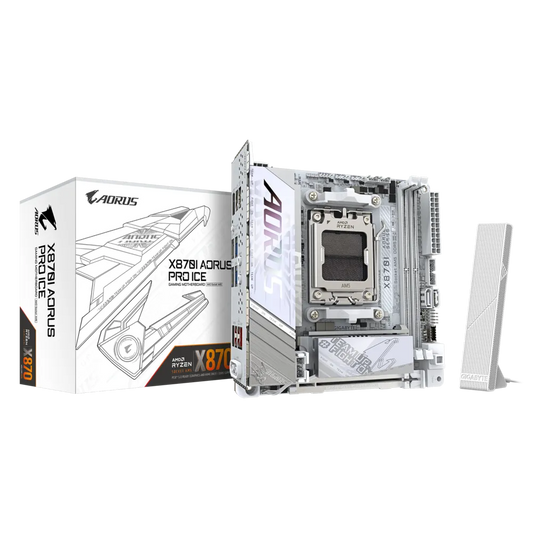 GIGABYTE X870I Aorus Pro ICE DDR5 AMD Motherboard (White)