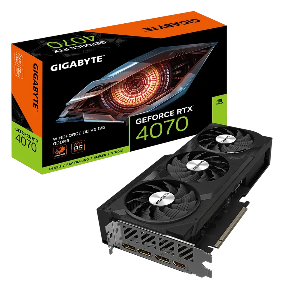 GIGABYTE RTX 4070 Windforce 3X OC V2 12GB NVIDIA Graphic Cards