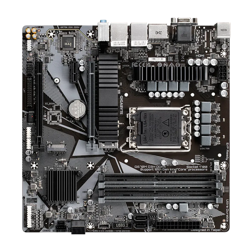 GIGABYTE Q670M D3H DDR4 AMD Motherboard