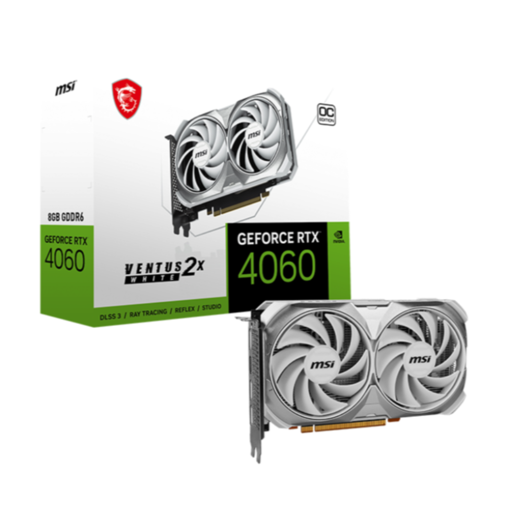 MSI GeForce RTX 4060 Ventus 2X OC White 8GB Nvidia Graphic Card