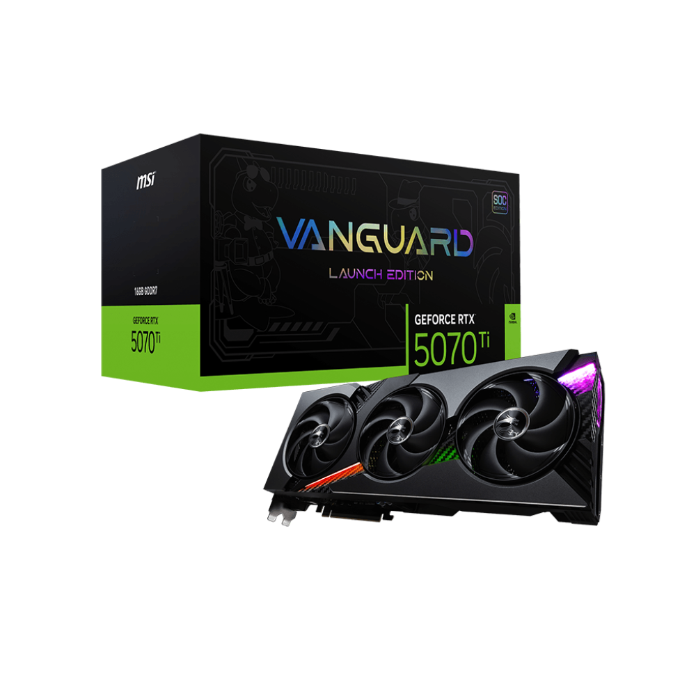 MSI GeForce RTX 5070 Ti Vanguard SOC Launch Edition 16GB Nvidia Graphic Card