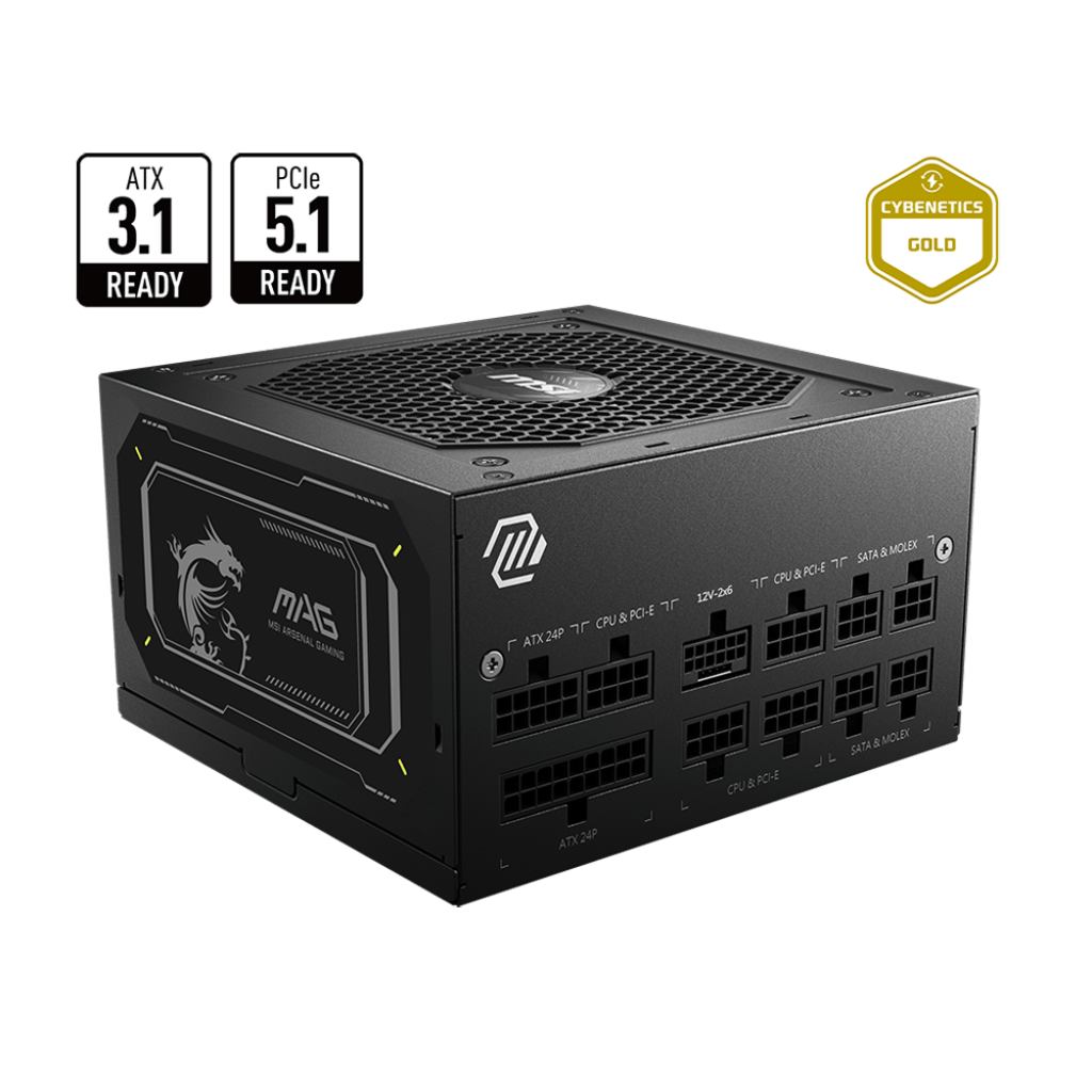 MSI MAG A750GL PCIE5 II 750W 80+ Gold ATX 3.1 Fully Modular Power Supply ( 750W )