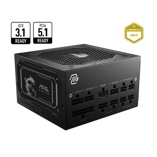 MSI MAG A750GL PCIE5 II 750W 80+ Gold ATX 3.1 Fully Modular Power Supply ( 750W )