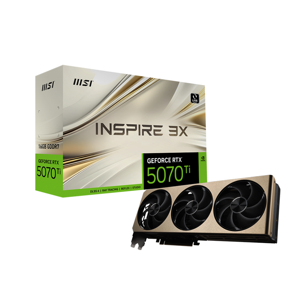MSI GeForce RTX 5070 Ti Inspire 3X Plus 16GB Nvidia Graphic Card
