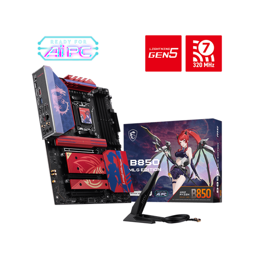 MSI B850 MLG Edition Wifi7 DDR5 AMD Motherboard ( Red )
