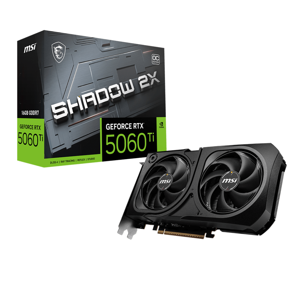MSI GeForce RTX 5060 Ti Shadow 2X OC Plus 16GB Nvidia Graphic Card