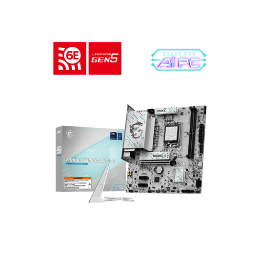 MSI H810M Gaming Wifi6E DDR5 Intel Motherboard ( White )