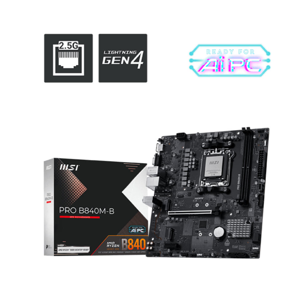 MSI Pro B840M-B DDR5 AMD Motherboard