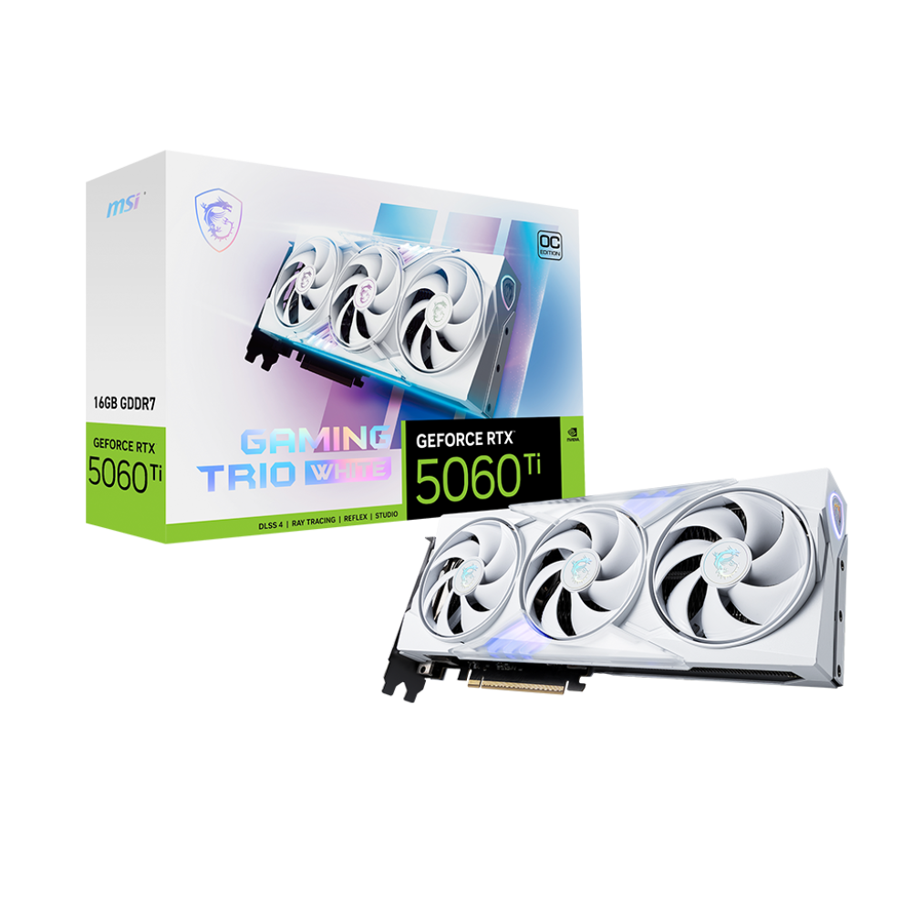 MSI GeForce RTX 5060 Ti Gaming Trio OC White 16GB Nvidia Graphic Card