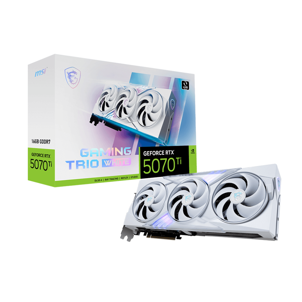 MSI GeForce RTX 5070 Ti Gaming Trio White 16GB Nvidia Graphic Card