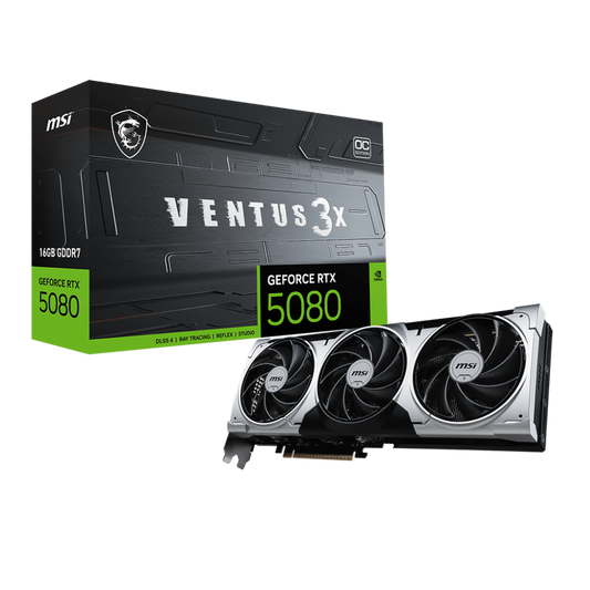 MSI Geforce RTX 5080 Ventus 3X OC Plus 16GB NVIDIA Graphic Card