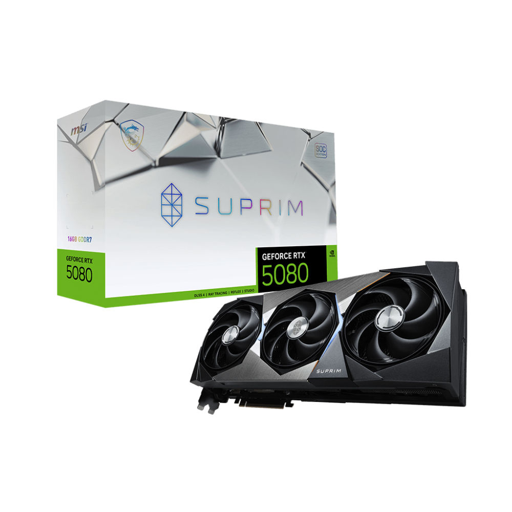 MSI GeForce RTX 5080 Suprim SOC 16GB NVIDIA Graphic Card