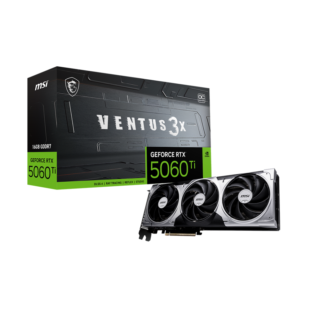 MSI GeForce RTX 5060 Ti Ventus 3X OC 16GB Nvidia Graphic Card