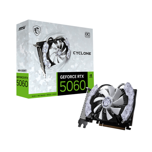 MSI Geforce RTX 5060 Cyclone OC 8GB White Nvidia Graphic Card