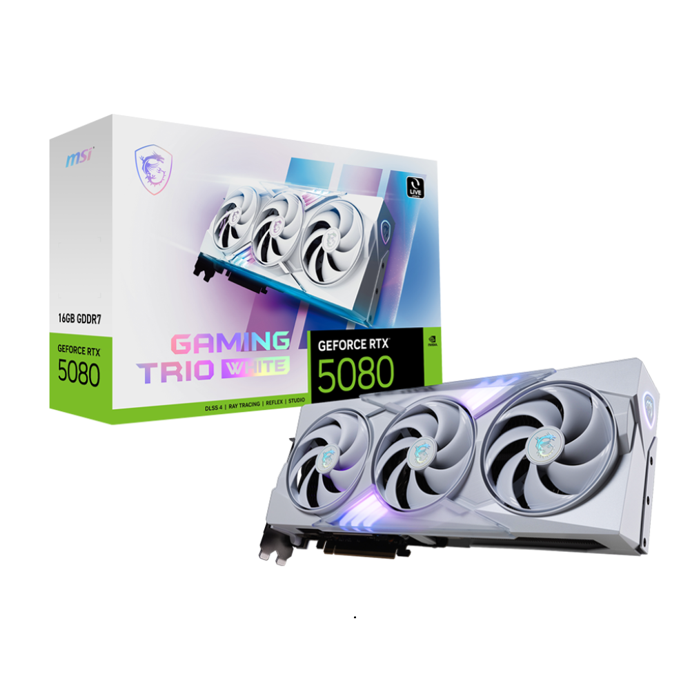 MSI GeForce RTX 5080 Gaming Trio White 16GB NVIDIA Graphic Card