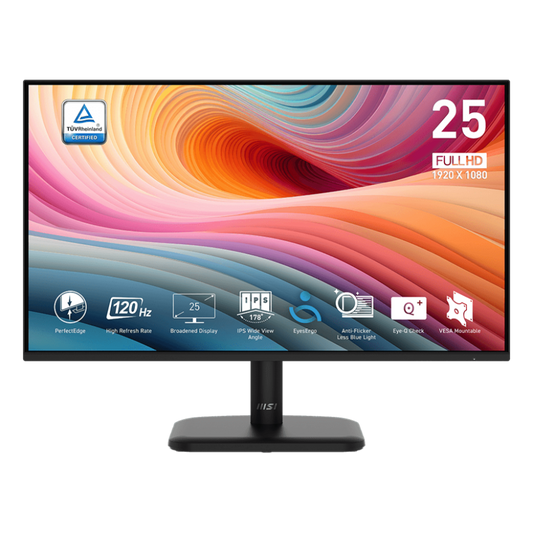 MSI Pro MP251L E2 25 Inch FHD 120Hz IPS Panel 99%SRGB 1MS Adaptive Sync Business Monitor