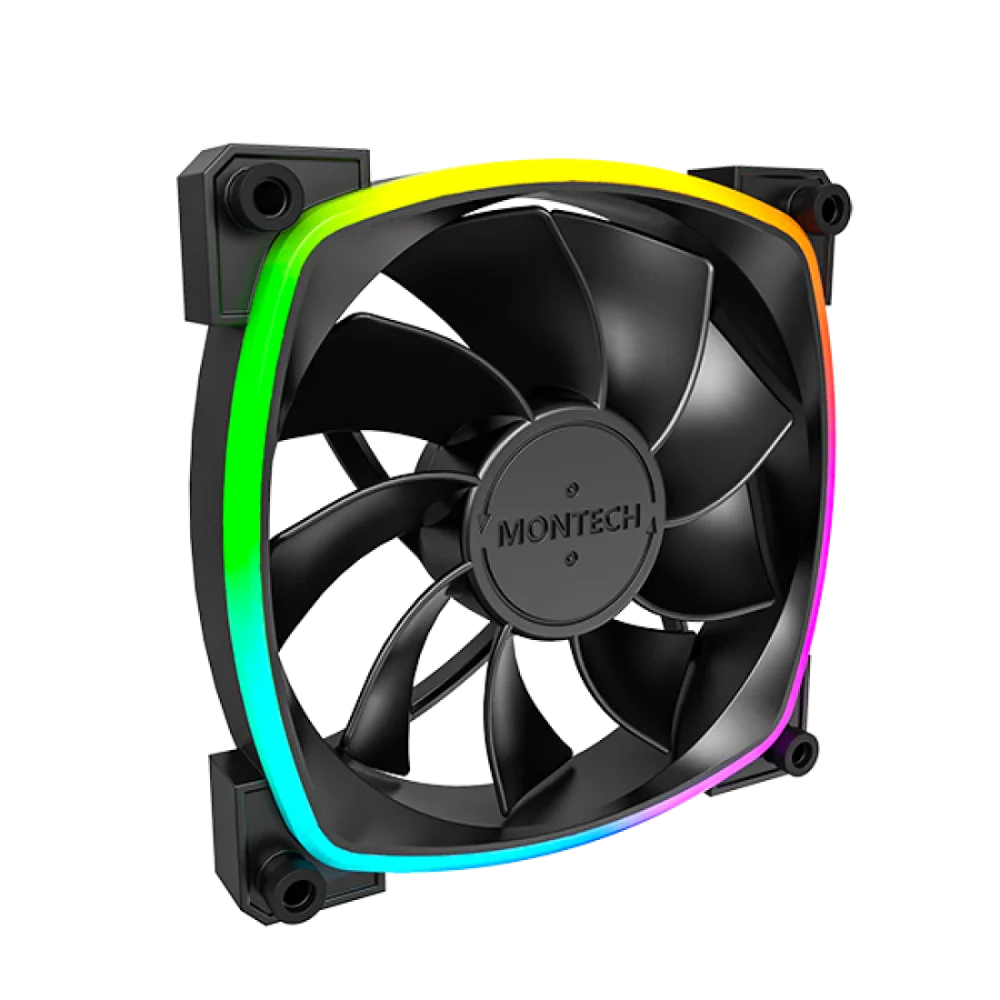 MONTECH RX120 PWM 120mm ARGB Cabinet Fan (Black) (Single Pack)