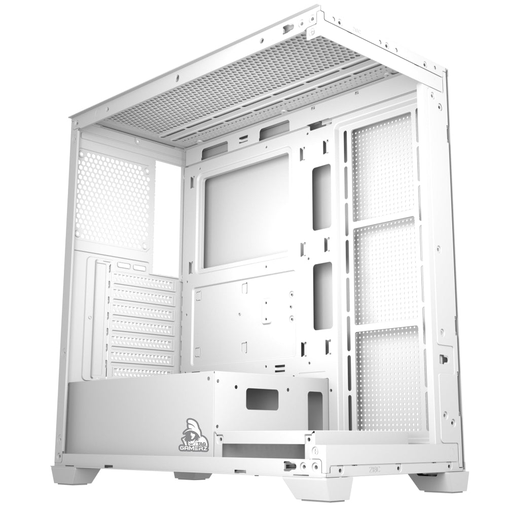 TAG Gamerz Luminor ARGB ATX Mid Tower Cabinet (White)