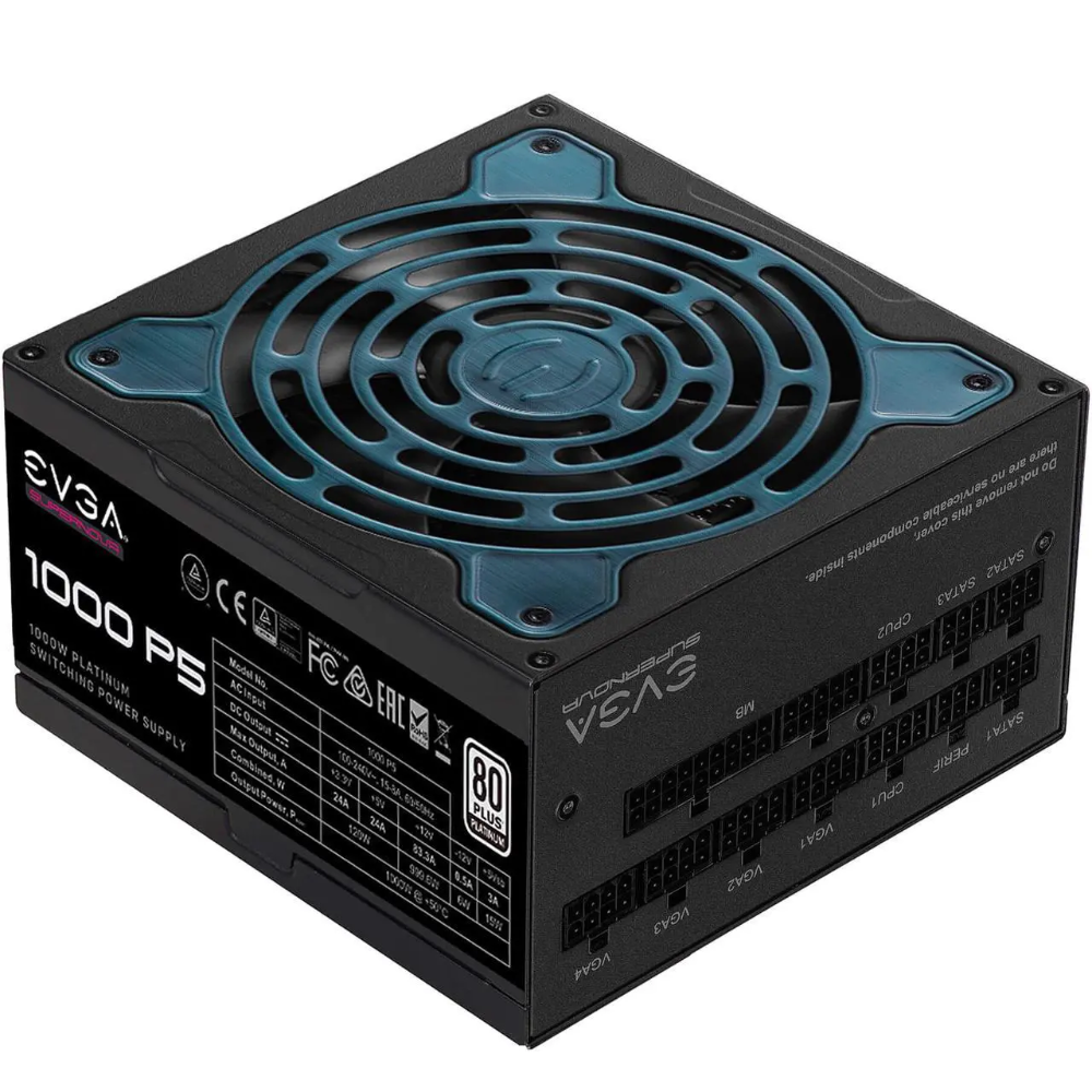 EVGA Supernova 1000 P5 80+ Platinum Fully Modular ATX 3.1 Power Supply (1000 W)