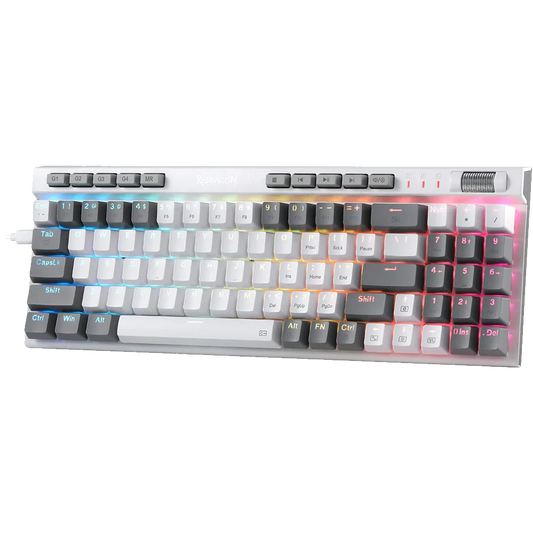 REDRAGON SE K655 Magicwand RGB 75% Wired Gaming Keyboard ( White/ Grey ) ( Linear Red Switch )