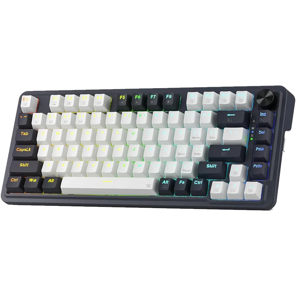 REDRAGON K673 Ucal Pro 75% Mechanical Wireless Gaming Keyboard ( Abyssal Blue ) ( Linear Red Switches )