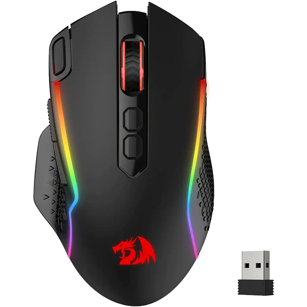 REDRAGON TAIPAN Pro M810 Wired / Wireless Ambidextrous Gaming Mouse ( REDRAGON TAIPAN Pro M810 ) ( 10000DPI / 8 Macro Button ) ( Black )
