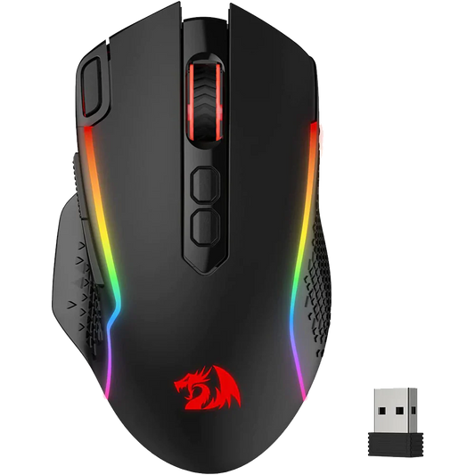 REDRAGON TAIPAN Pro M810 Wired / Wireless Ambidextrous Gaming Mouse ( REDRAGON TAIPAN Pro M810 ) ( 10000DPI / 8 Macro Button ) ( Black )