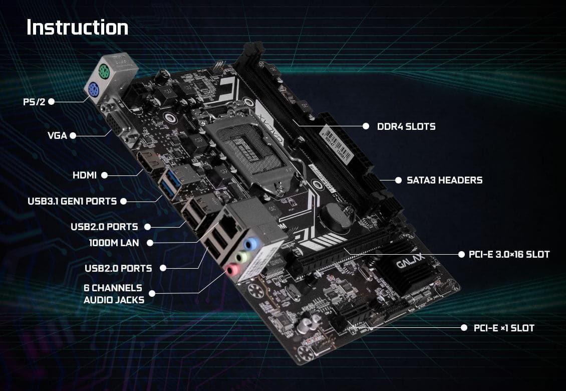 GALAX H310 DDR4 Intel Motherboard