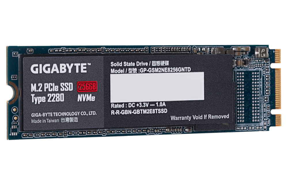 GIGABYTE PCle 256GB M.2 NVMe Gen3 Solid State Drive (SSD)