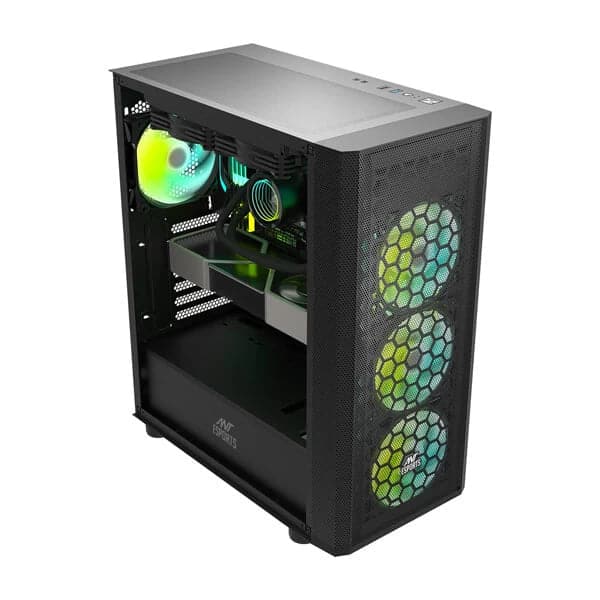 ANT ESPORTS 250 Air RGB ATX Mid Tower Cabinet (Black)