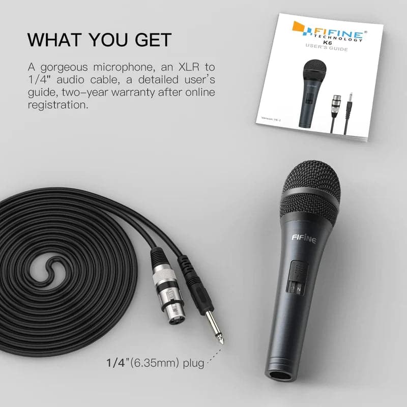 FIFINE K6 Wired HandHeld Microphone