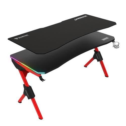 GAMDIAS Daedalus M1 RGB Gaming Desk (Black-Red)