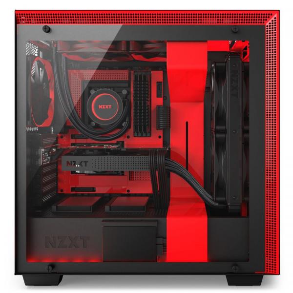 NZXT H700i ATX Mid Tower Cabinet ( Black-Red )