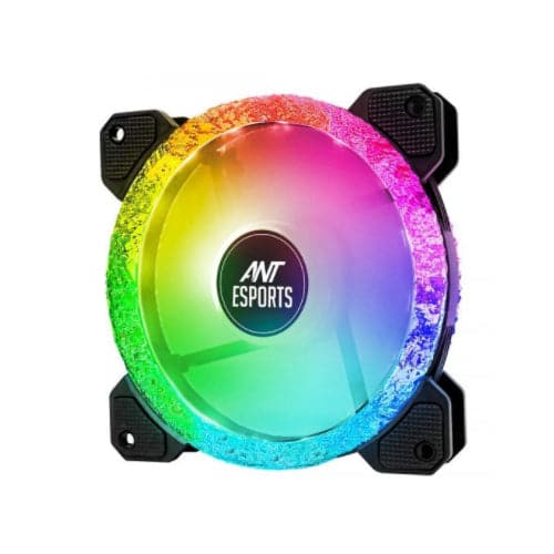 ANT ESPORTS RoyalFlow 120mm Auto RGB Cabinet Fan (Black) (Single Pack)