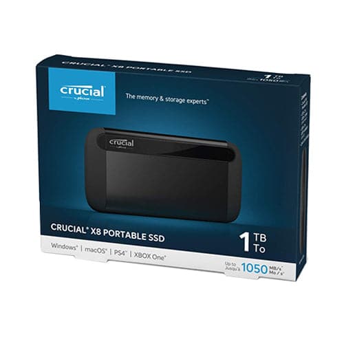 CRUCIAL X8 1TB Portable Solid State Drive (SSD)
