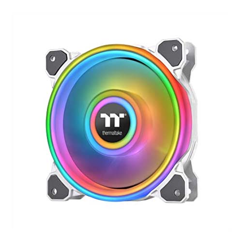 THERMALTAKE Riing Quad 14 TT Premium Edition 140mm RGB Cabinet Fan (White) (Triple Pack)