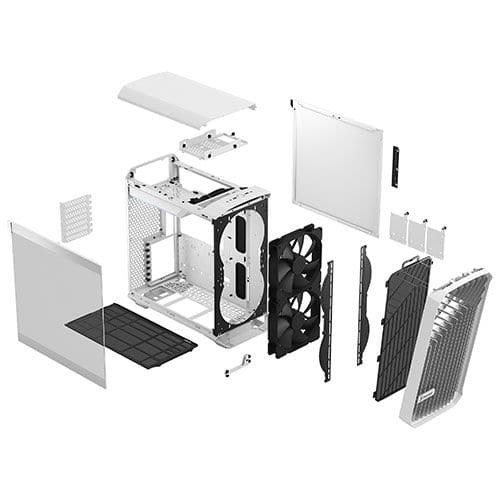 FRACTAL DESIGN Torrent Compact Clear Tint EATX Mid Tower Cabinet (White)