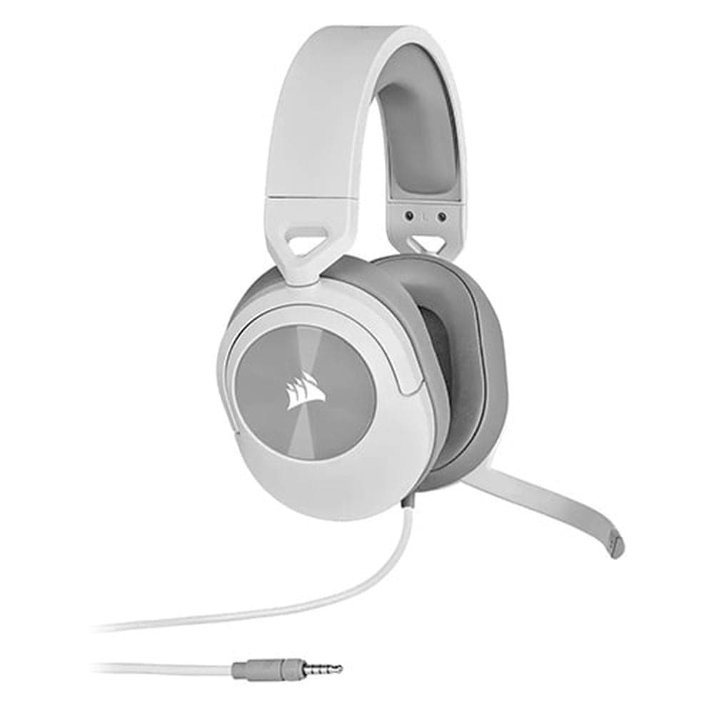 CORSAIR HS55 Wired Stereo Gaming Headphone With Mic ( White ) ( PC/Mobile/Mac/Xbox )