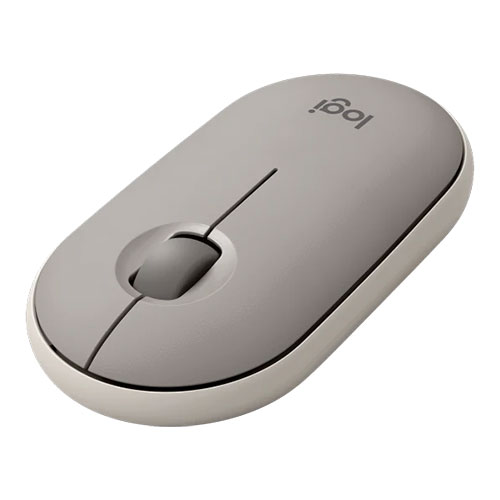 LOGITECH Pebble M350 Wireless+Bluetooth Ambidextrous Gaming Mouse ( Pebble M350 ) ( 1000DPI / 3 Macro Button ) ( Sand )
