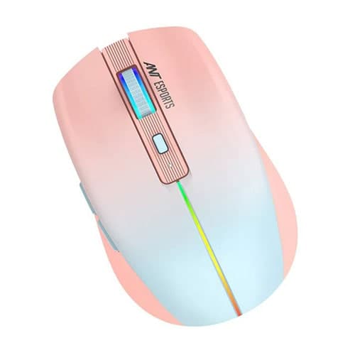 ANT ESPORTS GM400W Wireless Ambidextrous RGB Gaming Mouse ( GM400W-RGB-ROSE-FOG ) ( 3200DPI / 6 Macro Buttons ) ( Rose Frog )