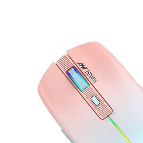 ANT ESPORTS GM400W Wireless Ambidextrous RGB Gaming Mouse ( GM400W-RGB-ROSE-FOG ) ( 3200DPI / 6 Macro Buttons ) ( Rose Frog )