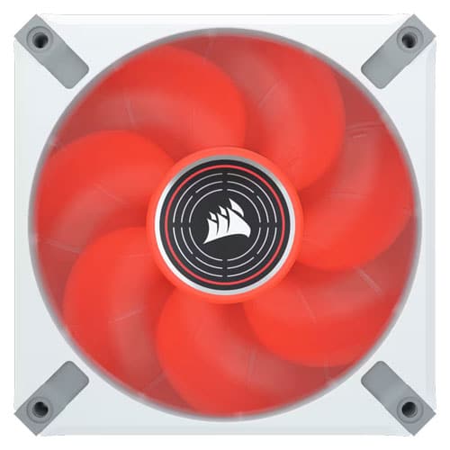 CORSAIR ML120 Elite 120mm Red Premium PWM Magnetic Levitation Cabinet Fan (White) (Single Pack)