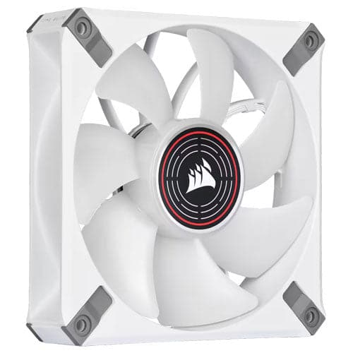 CORSAIR ML120 Elite 120mm Red Premium PWM Magnetic Levitation Cabinet Fan (White) (Single Pack)