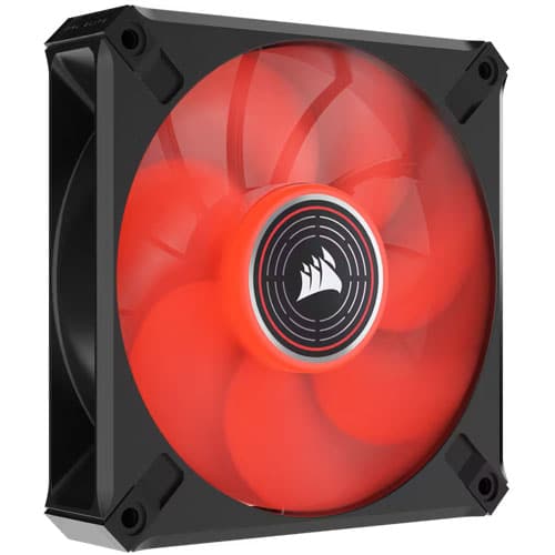 CORSAIR ML120 Elite 120mm Red Premium PWM Magnetic Levitation Cabinet Fan (Black) (Single Pack)