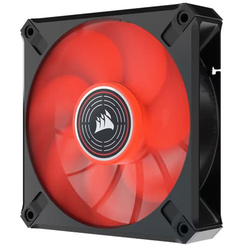 CORSAIR ML120 Elite 120mm Red Premium PWM Magnetic Levitation Cabinet Fan (Black) (Single Pack)