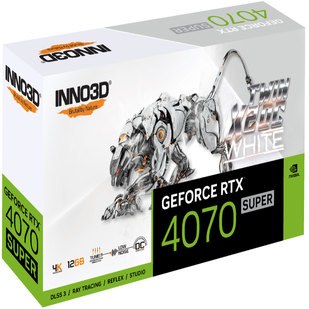 INNO3D GeForce RTX 4070 Super Twin X2 OC White 12GB Nvidia Graphic Card