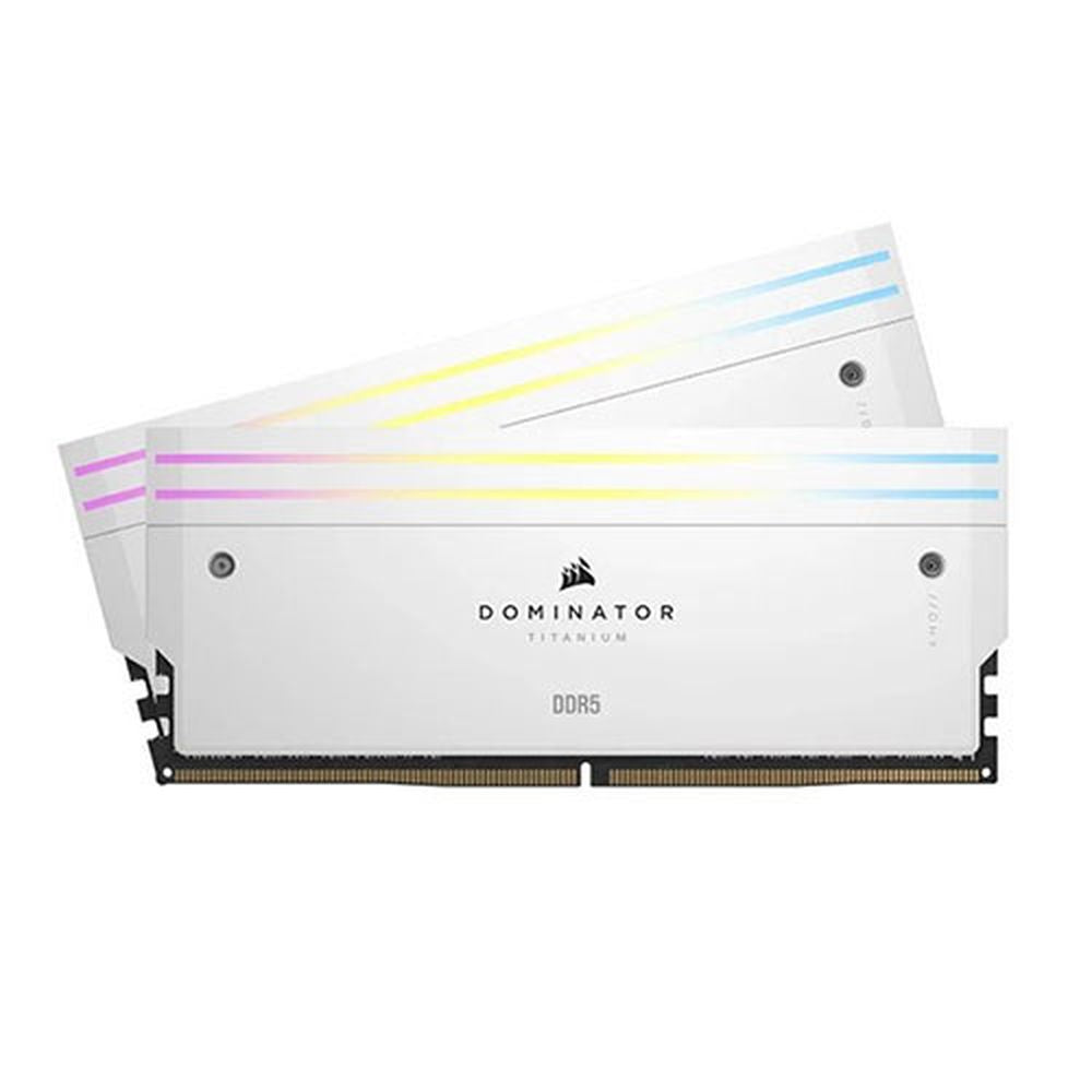 CORSAIR Dominator Titanium RGB 96GB ( 48GB x 2 ) 6600MHz DDR5 RAM (White) ( CL32 )